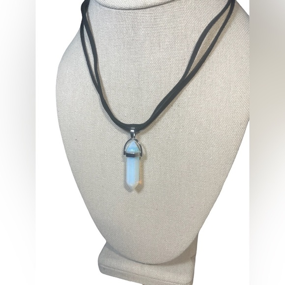 NEW Boho Festival Choker Hexagonal Stone Pendant - Picture 4 of 6